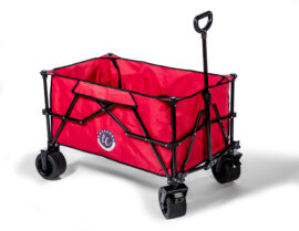 Product foldable-beach-wagon-heavy-duty-40-inch-folding-wagon-cart-220-lbs-capacity-second-deck-design-with-straps